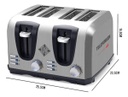 Tostadora Telefunken Easytoast - Pro Acero 4 Rebanadas