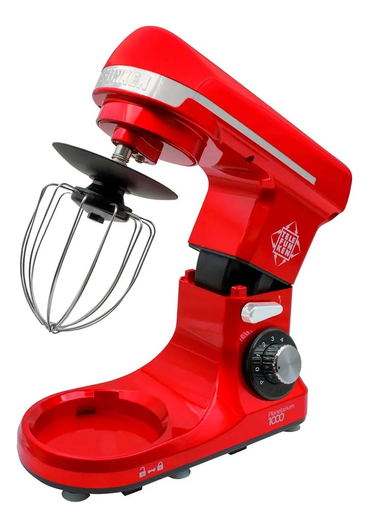 Batidora Telefunken Planetarium 1000 Roja Bowl Acero 5,7lts