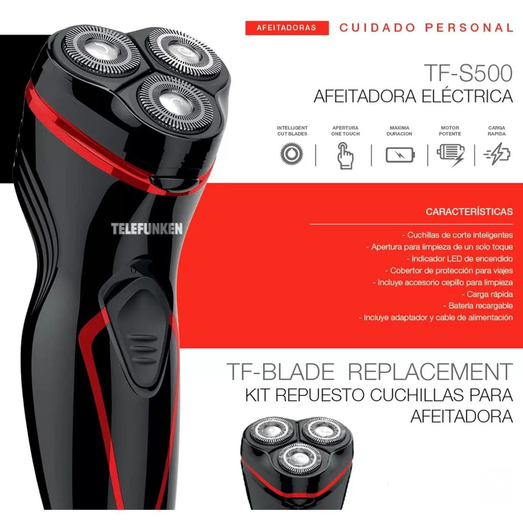 AFEITADORA TELEFUNKEN TF-S500