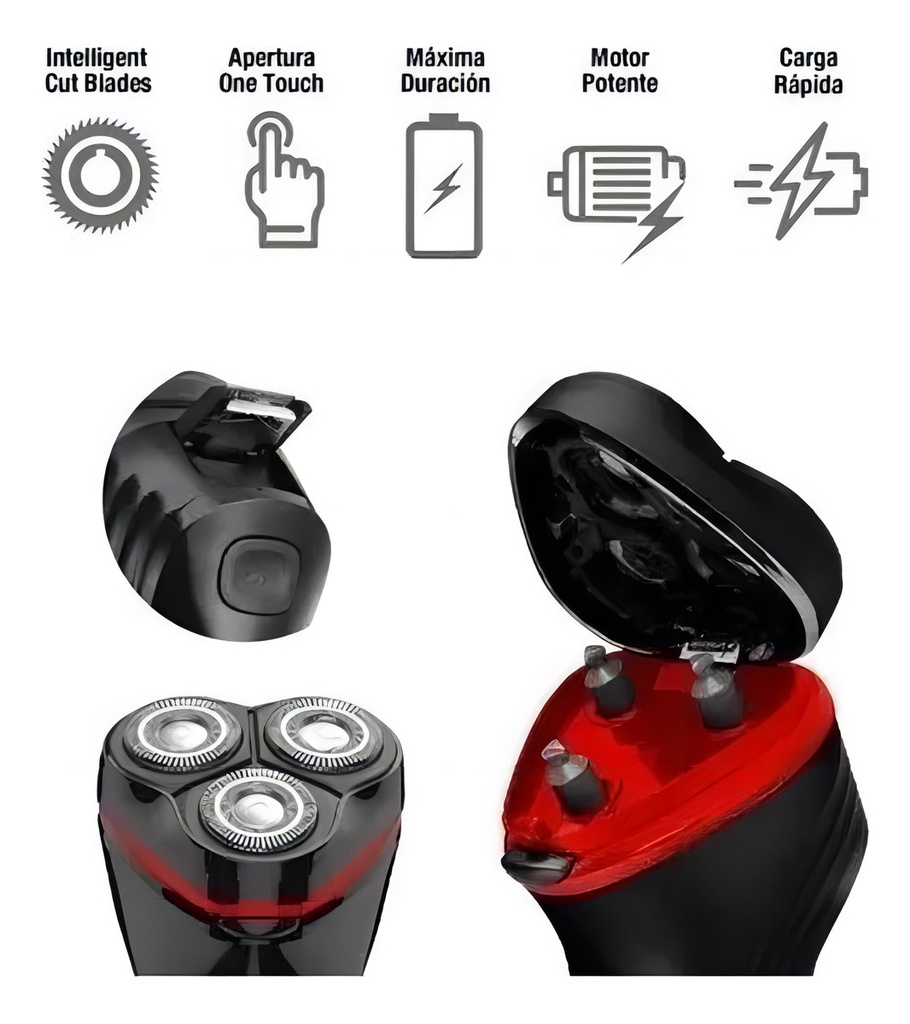 Afeitadora Electrica Telefunken Tf-s500 Carga Rapida Negro