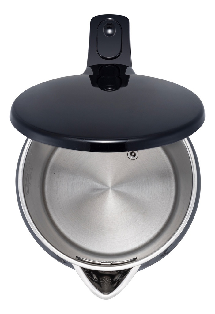 Pava Eléctrica Sibiu Acero Inox 1.7lt Pantalla Digital Negro