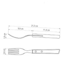 Caja Asado Jumbo 6 Cuchillos 6 Tenedor Tramontina