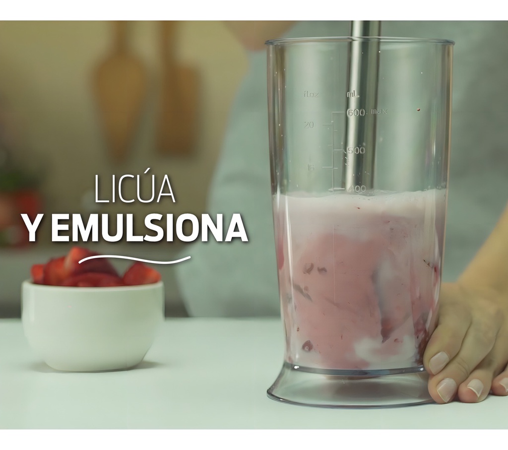 Licuadora Manual Mixer Liliana Aah102r 450w Roja