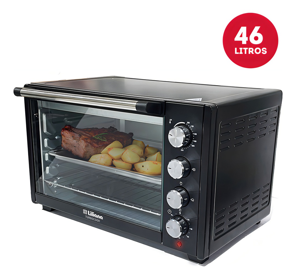 Horno Eléctrico Liliana 46 Lts 2200w 250oc Negro Ao460
