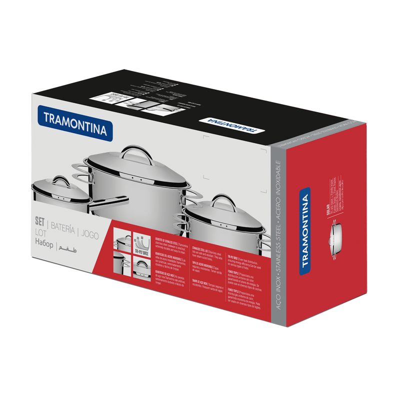JUEGO BATERIA TRAMONTINA SOLAR  65500/120 4 PZAS