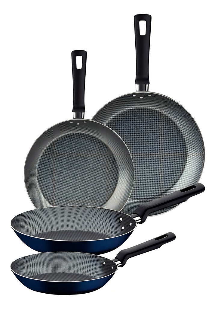Juego De 4 Sartenes Tramontina Milan Antiadherente Teflon