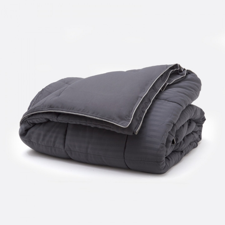 ACOLCHADO SIMIL PLUMON FULLBLANC PLUMAGE STRIPES QUEEN GRIS OSCURO 440