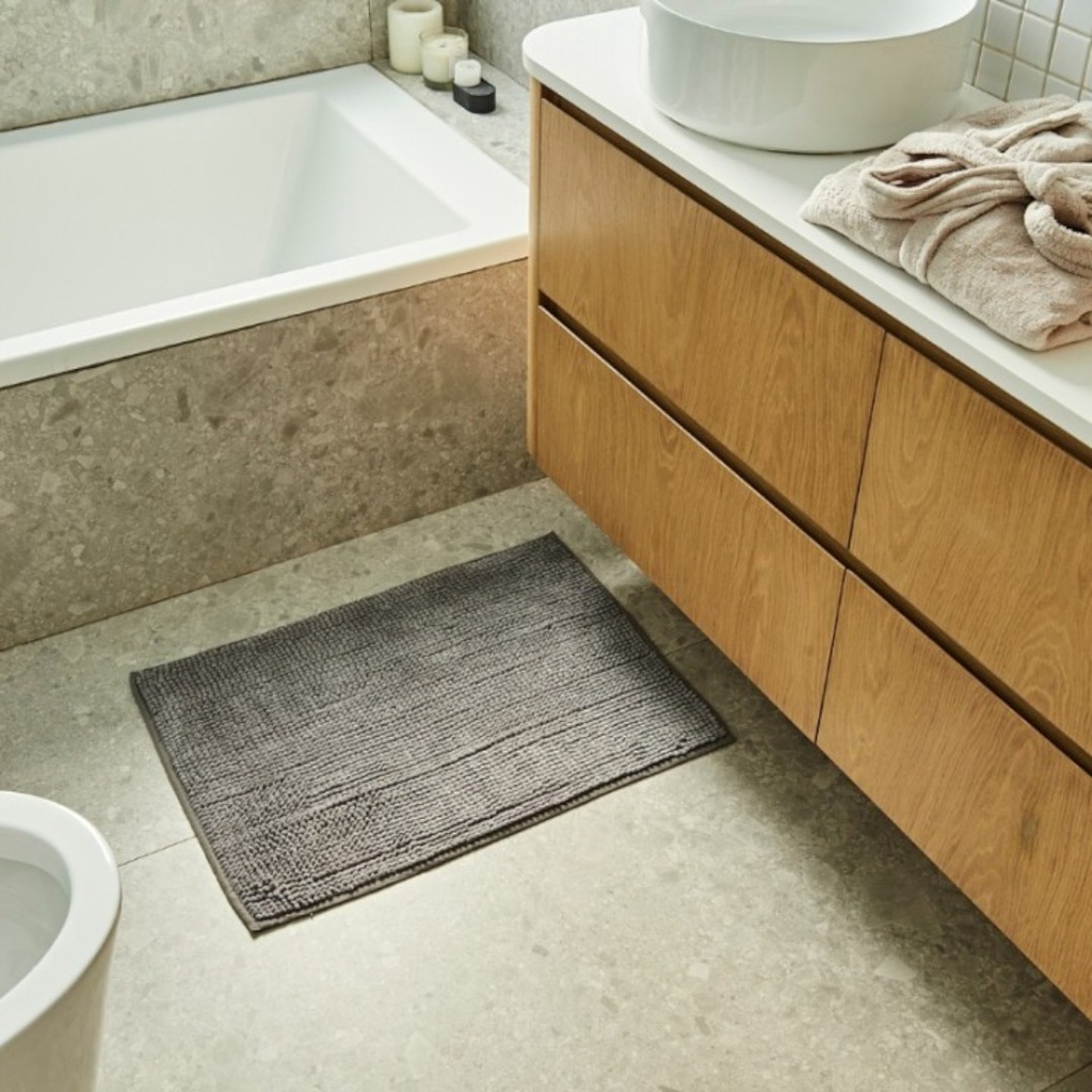 ALFOMBRA CHENILLE MAT GRIS OSCURO FUL011