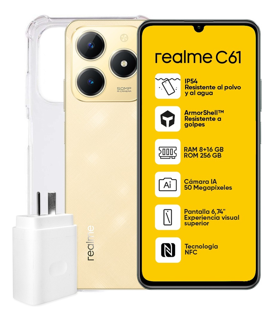 CELULAR REALME NOTE 61 8/256 GB DUAL SIM GOLD