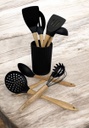 Utensillos De Cocina Carol 6880 9 Pzas Bambu Negro