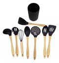Utensillos De Cocina Carol 6880 9 Pzas Bambu Negro