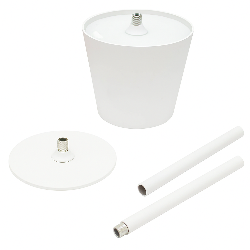 VELADOR INALAMBRICO THE KITCHEN  DE METAL A BATERIA BLANCO