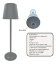 Velador Inalambrico The Kitchen Metal A Bateria Blanco