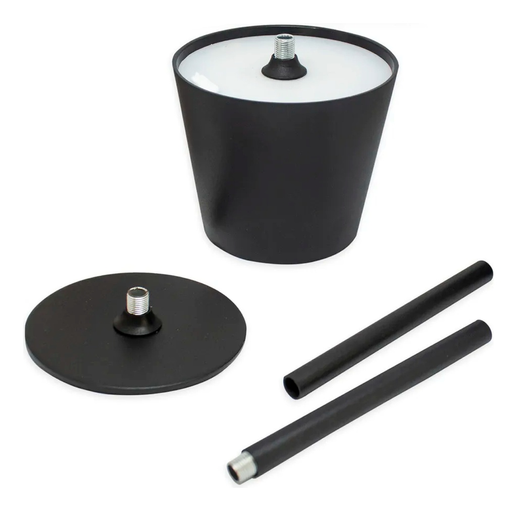 VELADOR INALAMBRICO THE KITCHEN  DE METAL A BATERIA NEGRO