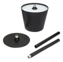 VELADOR INALAMBRICO THE KITCHEN  DE METAL A BATERIA NEGRO
