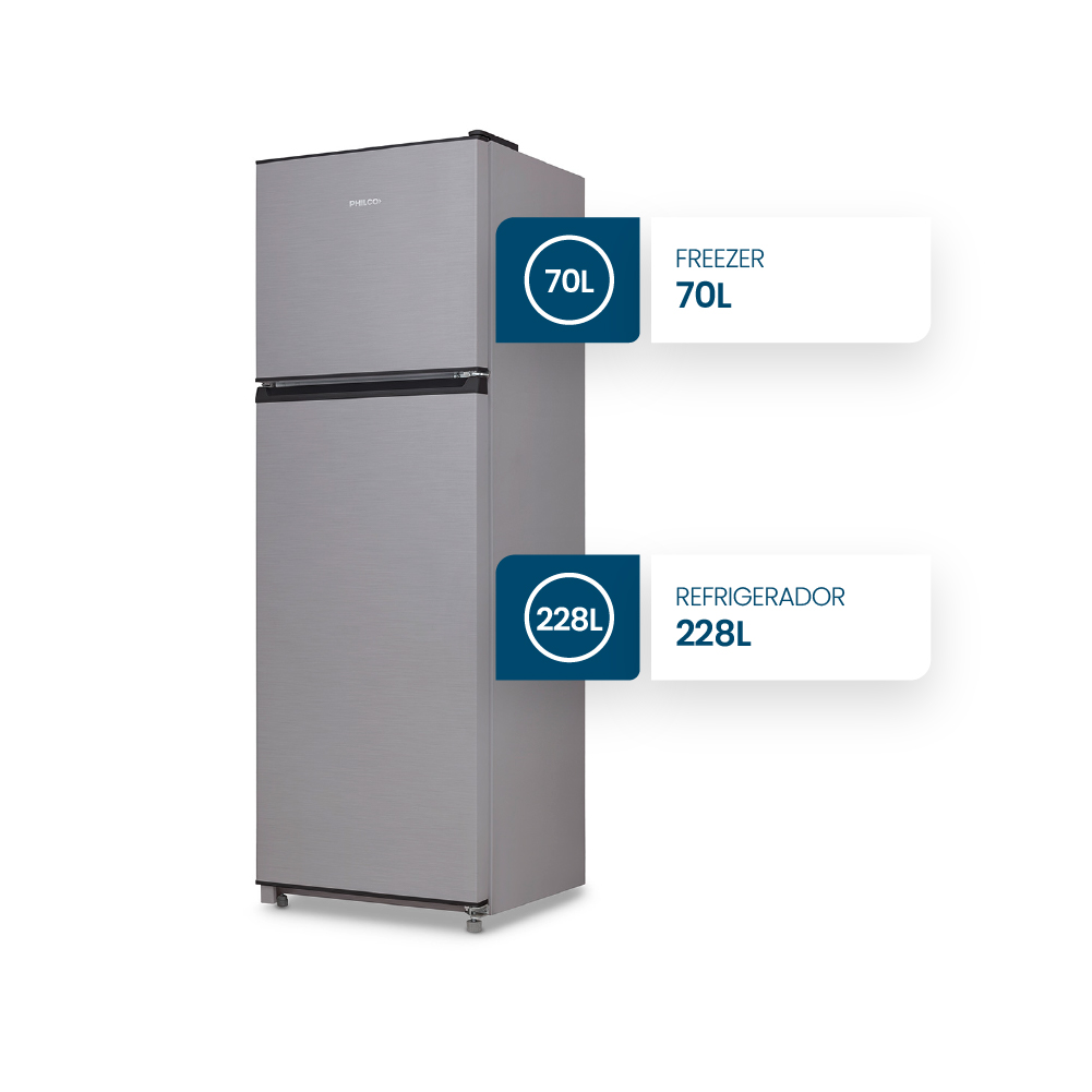 HELADERA PHILCO PHCT302X CICLICA TOP MOUNT 298 L INOX