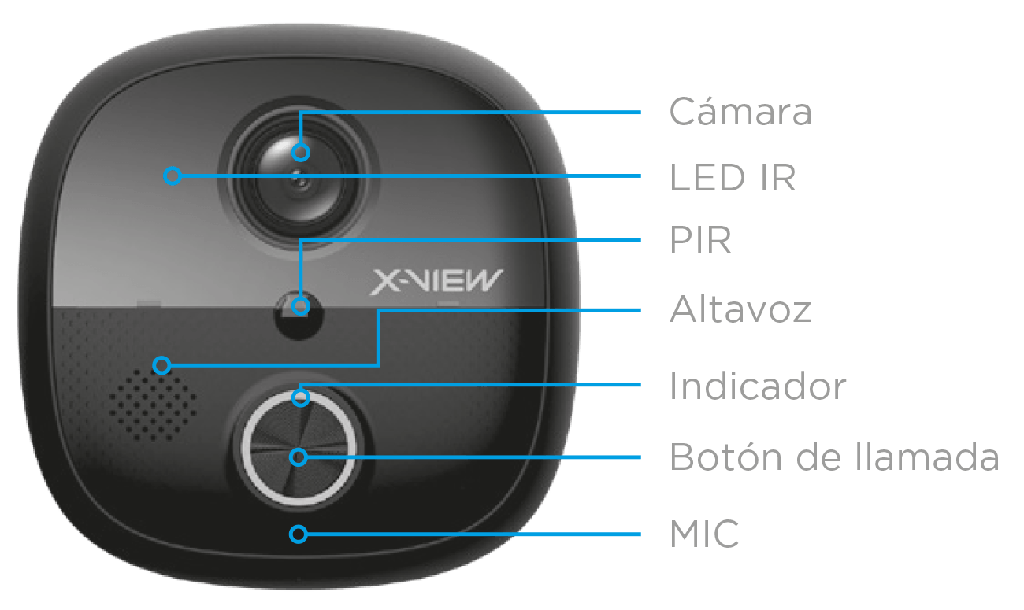 PORTERO CON TIMBRE XWIEW OWT20 CAMARA WIFI