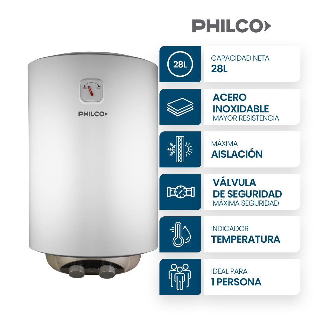 TERMOTANQUE ELECTRICO PHILCO PHTE030B2 30LTS