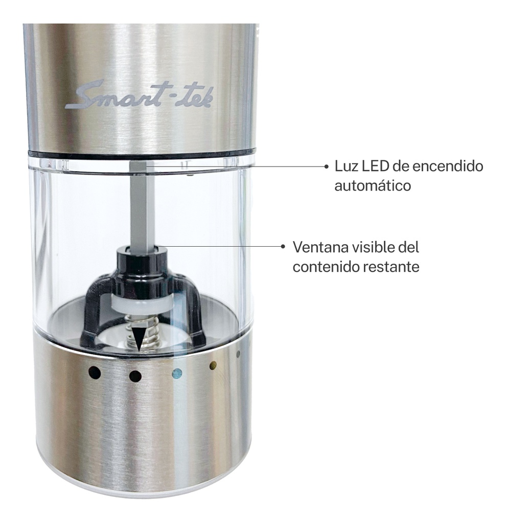 Pimentero Molinillo Electrico Smart-tek Carga Usb Scp-100