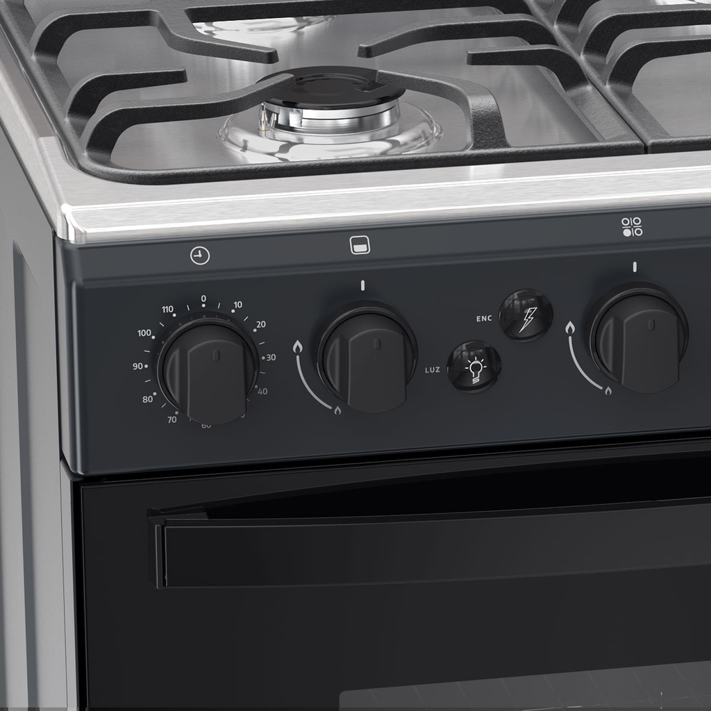 COCINA ORMAY A GAS TEMPO 2031 4H NEGRA
