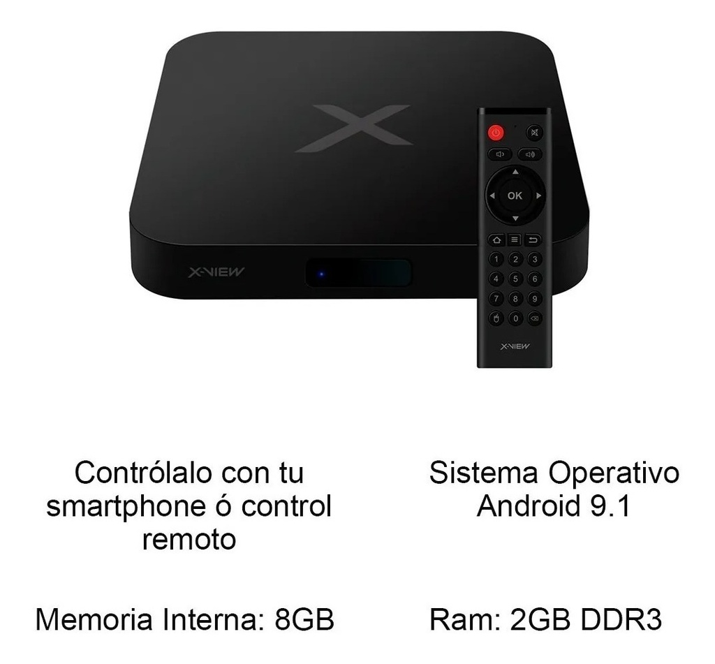 Convertidor Smart Tv X-view Droid Pro Box 4k 2gb Ram