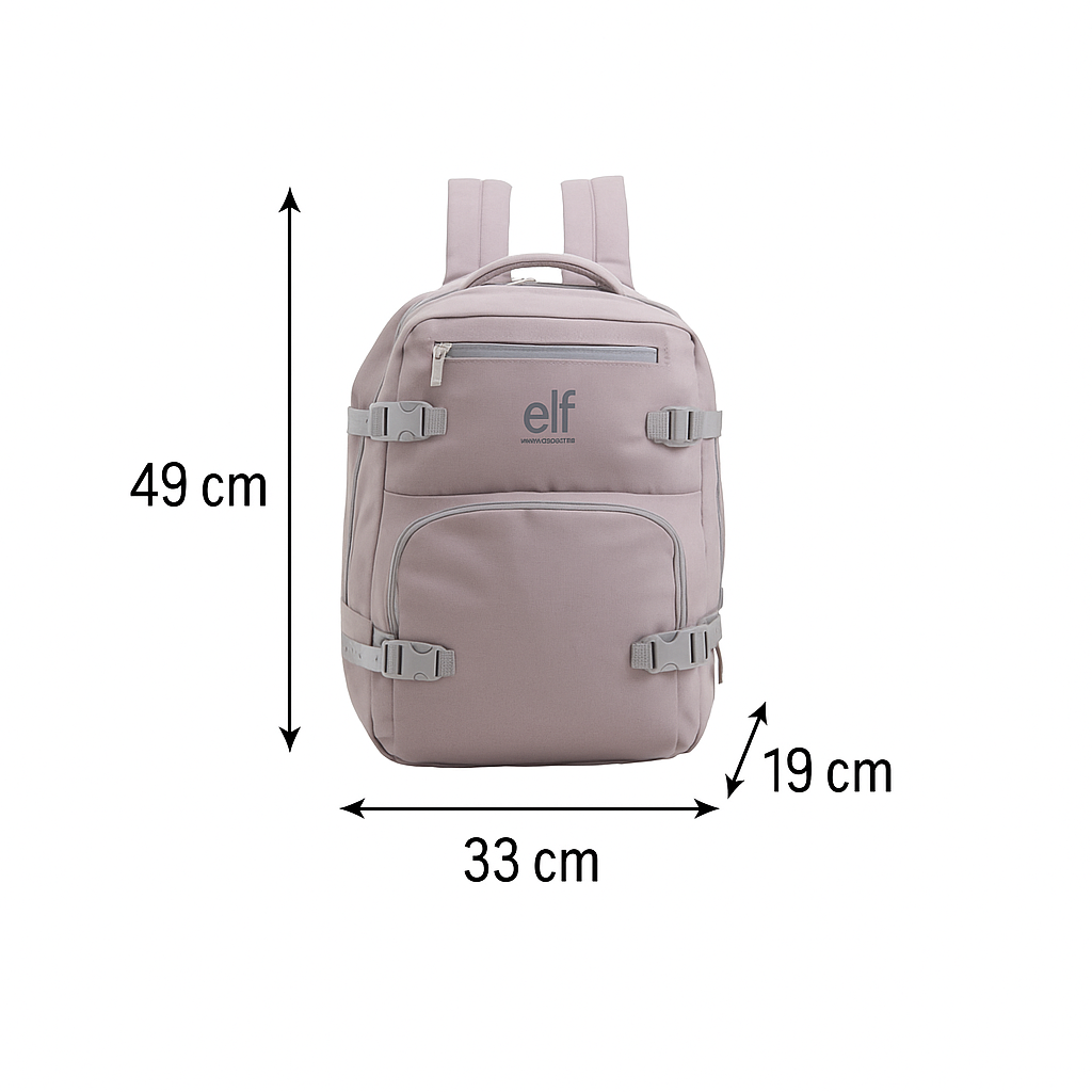 MOCHILA VIAJERA ELF 13706A ROSA 31 LTS