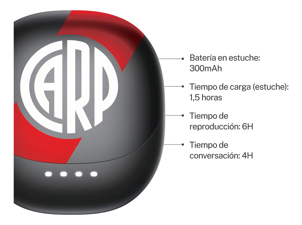 Auricular In Ear X-view River Plate Bluetooth Color Negro