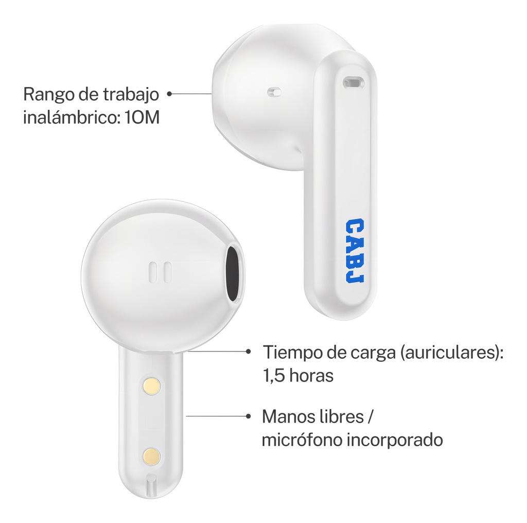 Auricular In Ear X-view Boca Juniors Bluetooth Blanco