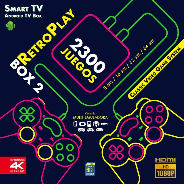 CONSOLA SMART TV LEVELUP RETRO PLAY LT 1080P ANDROID TV