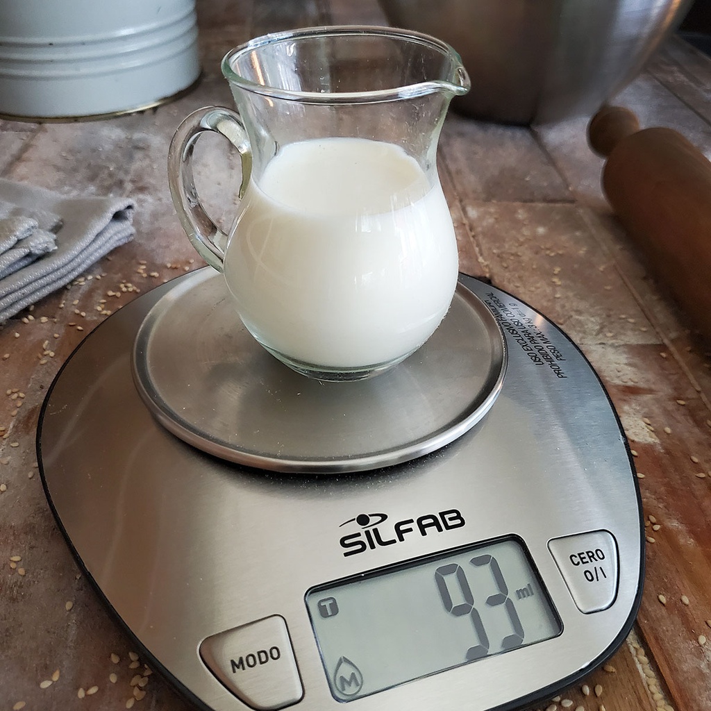 Balanza De Cocina Silfab C/recipiente Bc304 3 Kg Gris Acero