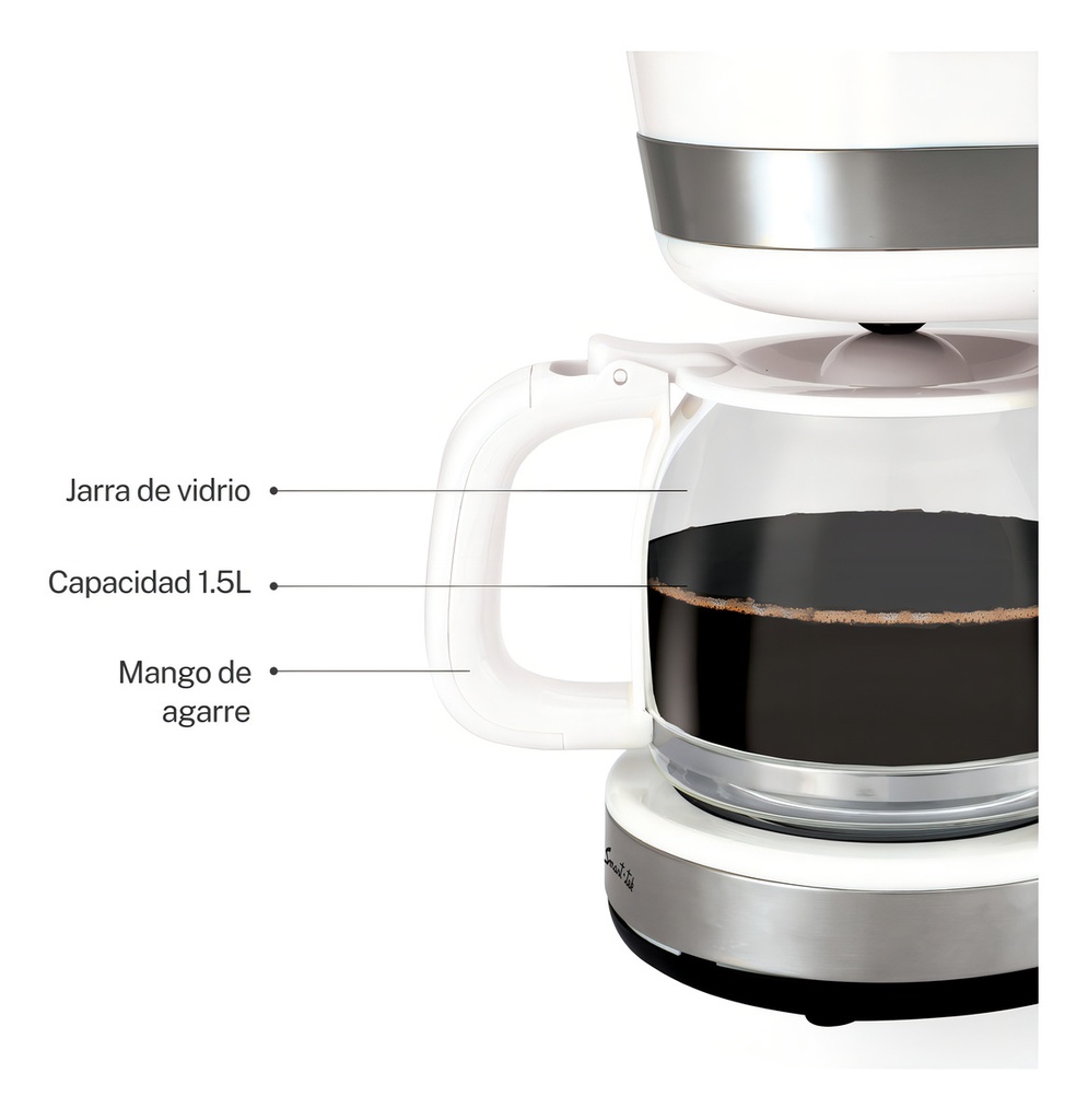 Cafetera De Filtro Smart-tek Cm-620 1.5l