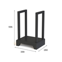 PORTA LEÑA METALIVA PL400CP METALICA NEGRO