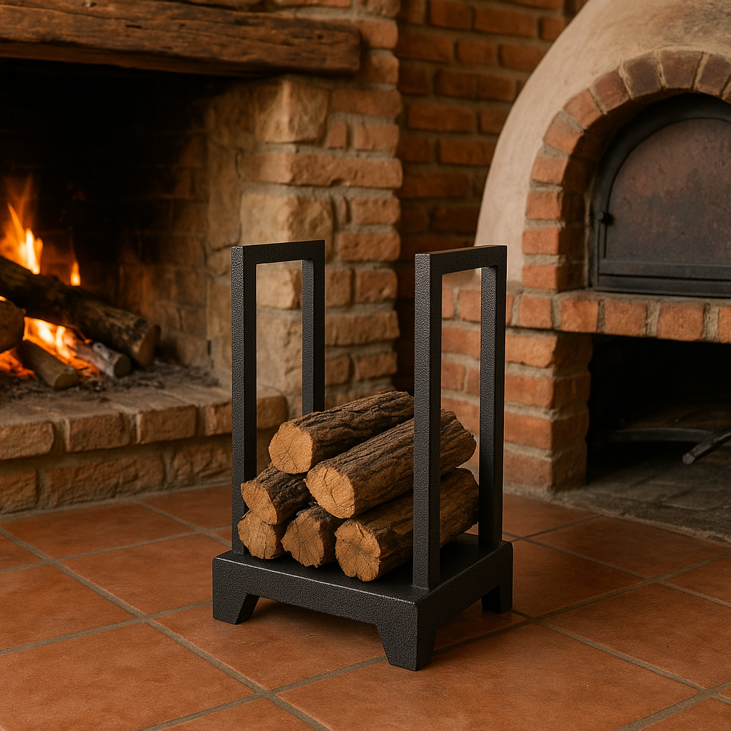 PORTA LEÑA METALIVA PL400CP METALICA NEGRO