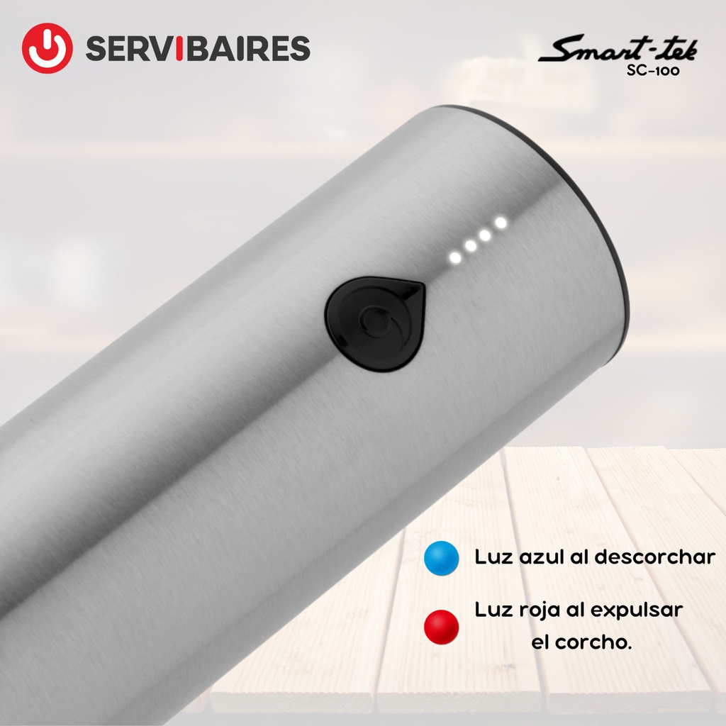 Sacacorchos Automatico Eléctrico Vinos Smart-tek Sc-100