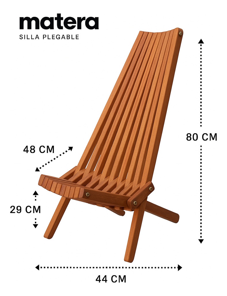 Silla Matera Mix Holz Madera Plegable