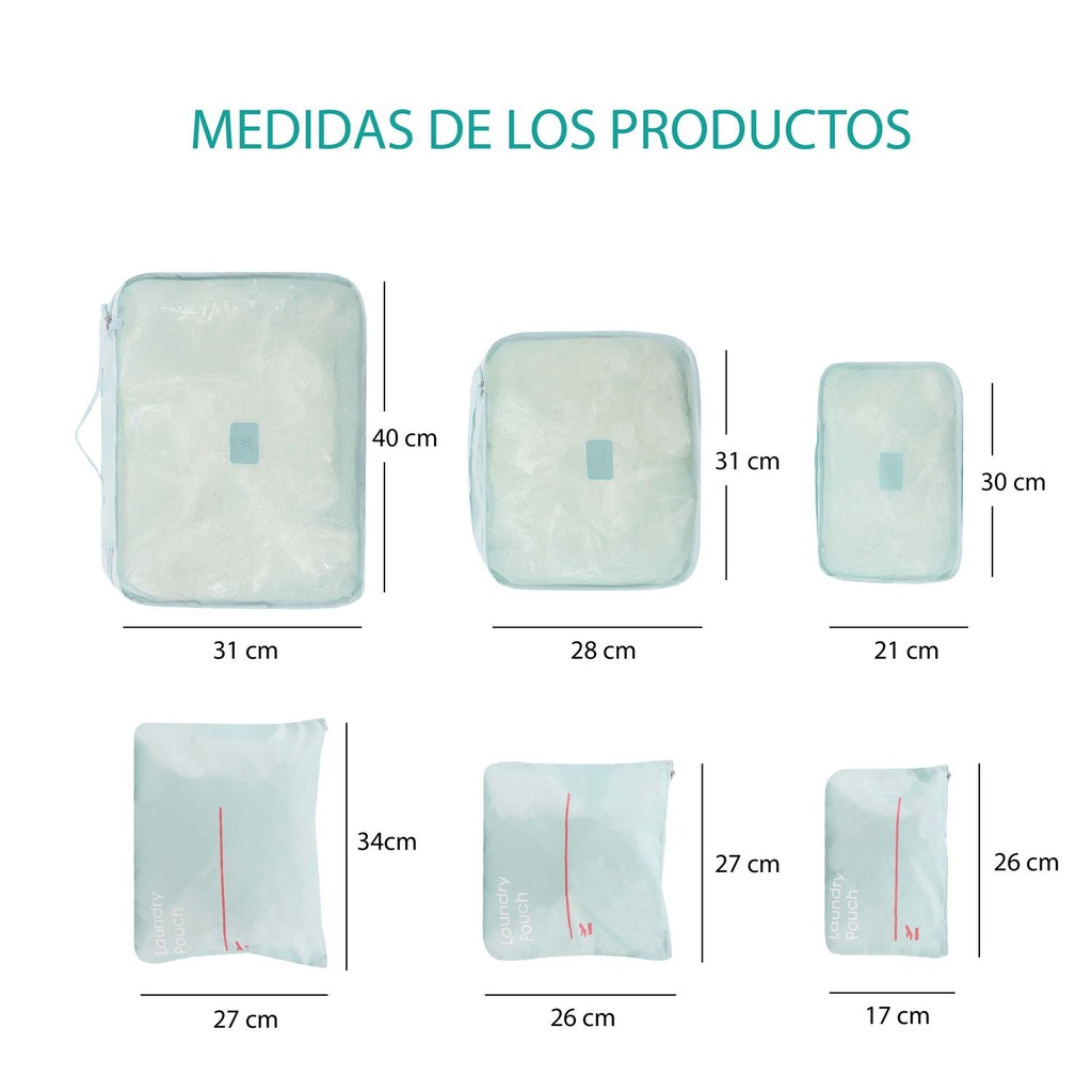 ORGANIZADOR DE VIAJE AMAYRA 67.101R X6