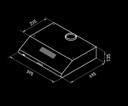 Campana  Extractor Tst Estratto A 3 Vel Luz Led Acero Inox
