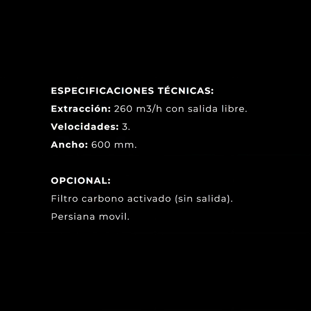 Campana  Extractor Tst Estratto A 3 Vel Luz Led Acero Inox