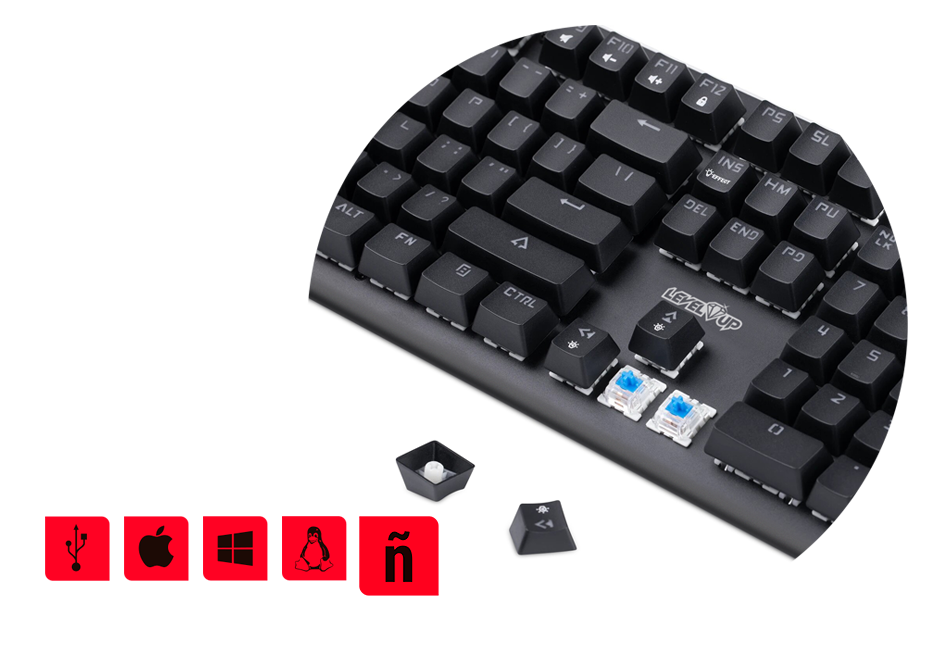 TECLADO + MOUSE LEVEL UP PEGASUS GAMER