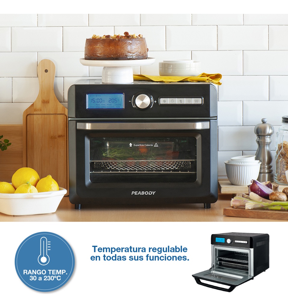 Horno Freidora De Air Multifunción Digital Peabody Pe-hdm15n