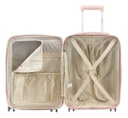Valija Carry On Amayra 20 Abs 4 Ruedas 360 Oro Rosa Lisa