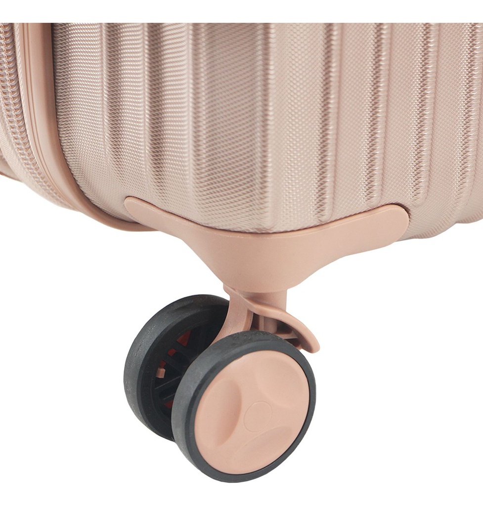 Valija Carry On Amayra 20 Abs 4 Ruedas 360 Oro Rosa Lisa