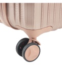 Valija Amayra 24 Mediana Abs 4 Ruedas 360 Oro Rosa Lisa