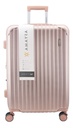 Valija Amayra 24 Mediana Abs 4 Ruedas 360 Oro Rosa Lisa