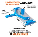 Limpia Barre Fondo De Aluminio 35 Cm Cepillo Pileta Piscina