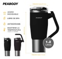 Vaso Térmico Mug Peabody Pe-mg1200 1200 Ml Doble Tapa