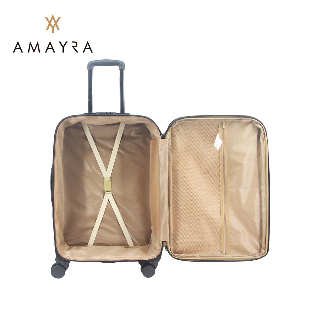 VALIJA AMAYRA 20&quot; 67.8007N NEGRA 4 RUEDAS 360