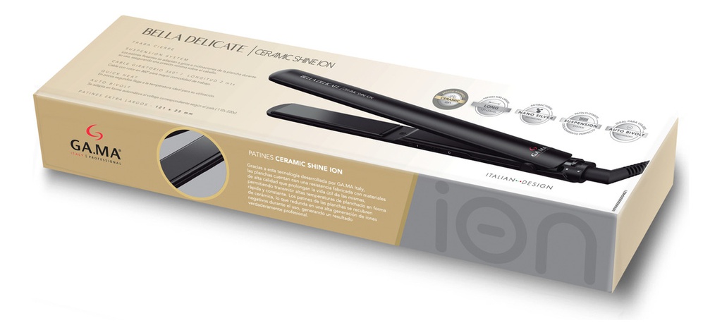 Planchita De Pelo Gama Bella Delicate Ceramic Shine Ion 220c