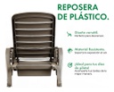 Reposera Garden Life Toronto 5 Posiciones Grafito