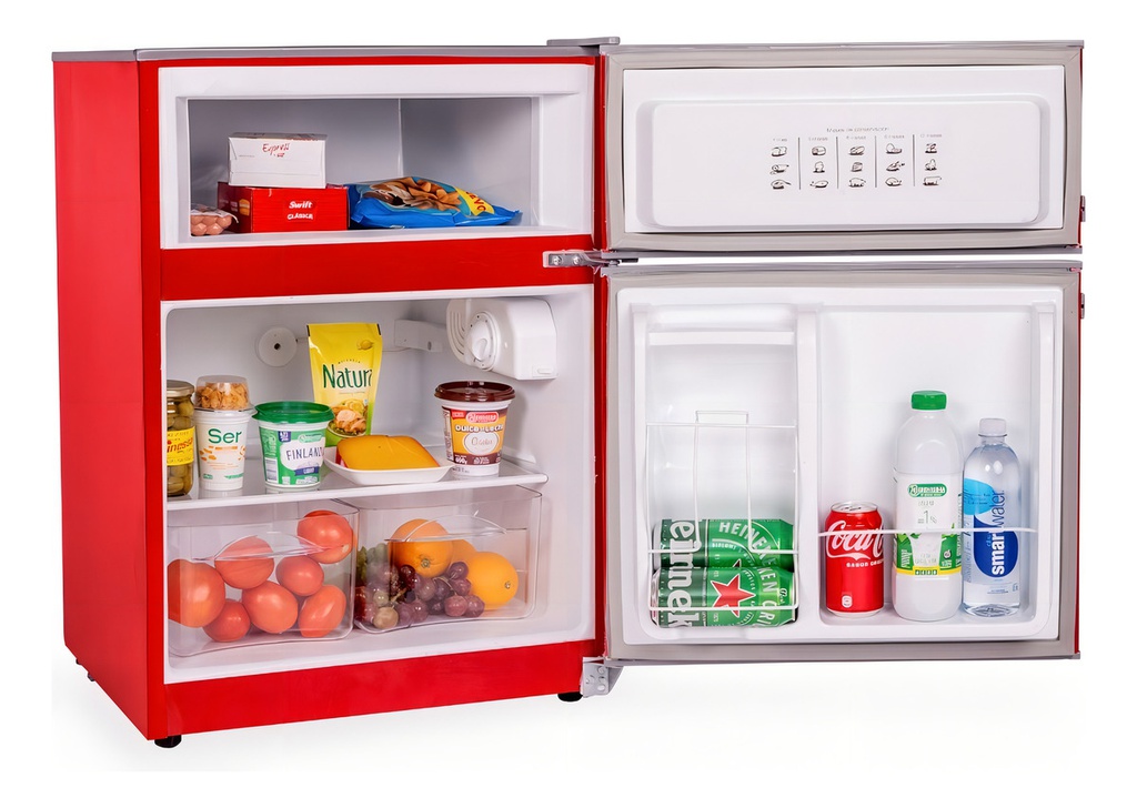 Heladera Minibar Neba A128 Ciclica 124l 2 Frios Roja